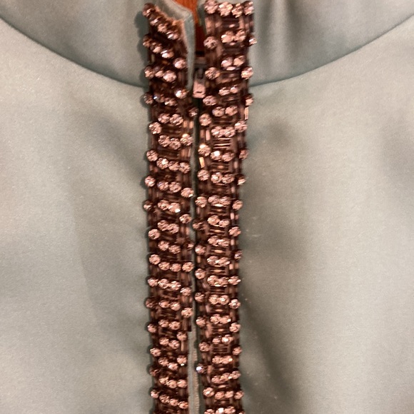 Vintage Aqua Blue and Rhinestone Tunic Shirt - Picture 2 of 8